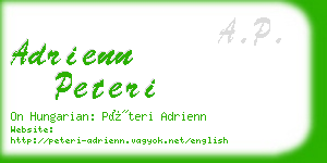 adrienn peteri business card